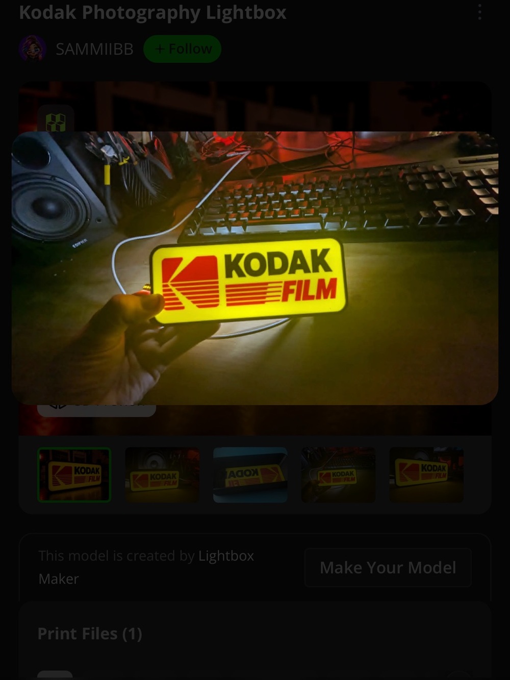 Kodak Yellow Film Lighted Sign - Picture 3 of 6